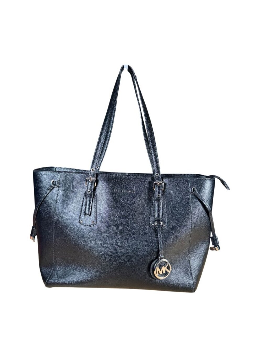 MICHAEL Michael Kors Voyager Medium Crossgrain Leather Tote Bag